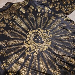 Rare Vintage 90s Seta Per Uomo Black/Gold Baroque Silk Shirt Versace-Style